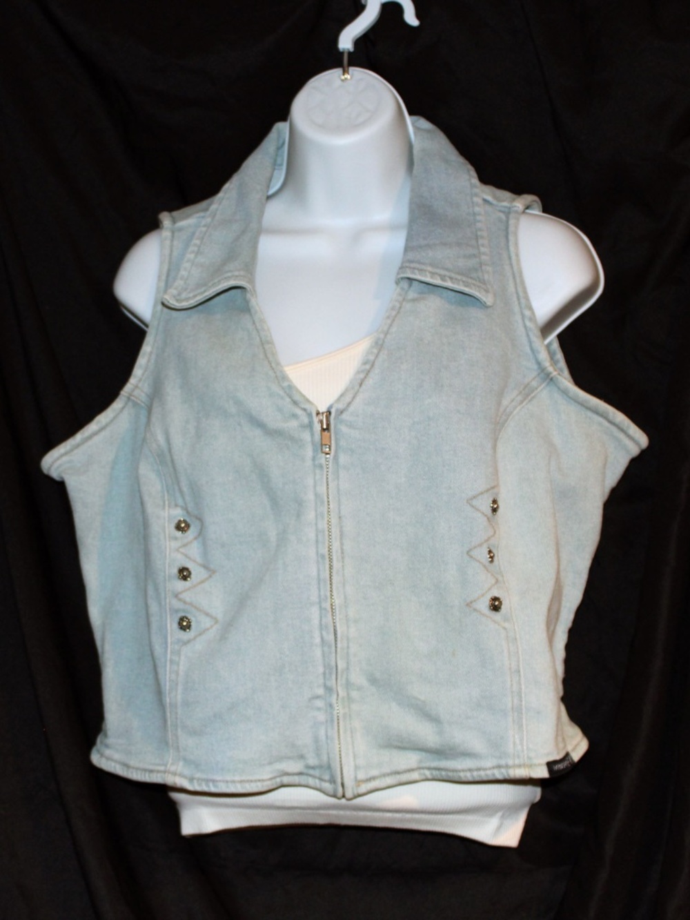 VTG- Light-Wash Western Ethics Denim Vest